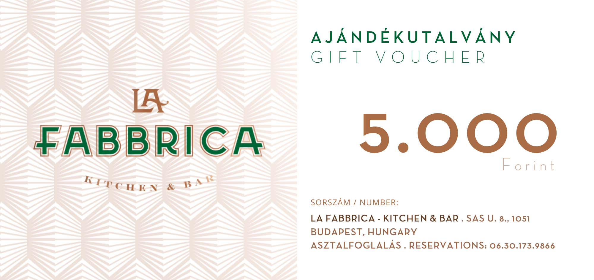 Ajándékutalvány 5.000 Ft értékben